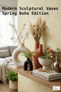 Sculptural vases in a beautiful home setting