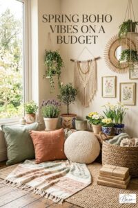 Bohemian home decor in a beautiful home setting
