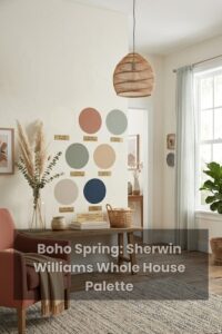 Sherwin Williams whole house paint palette for Boho Spring