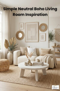 neutral living room decor in a beautiful home setting