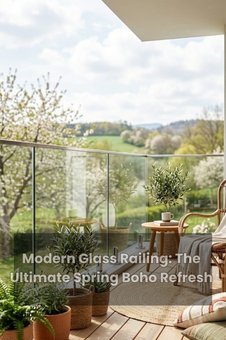 Sleek Glass Railing Trends: A Minimalist Boho Spring Refresh