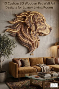 10 Custom 3D Wooden Pet Wall Art Designs for Luxury Living Rooms
