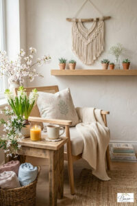 Hygge living room ideas in a beautiful home setting