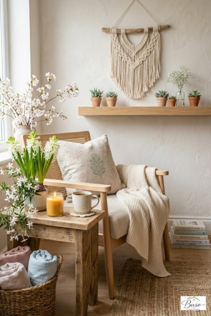 Hygge living room ideas in a beautiful home setting