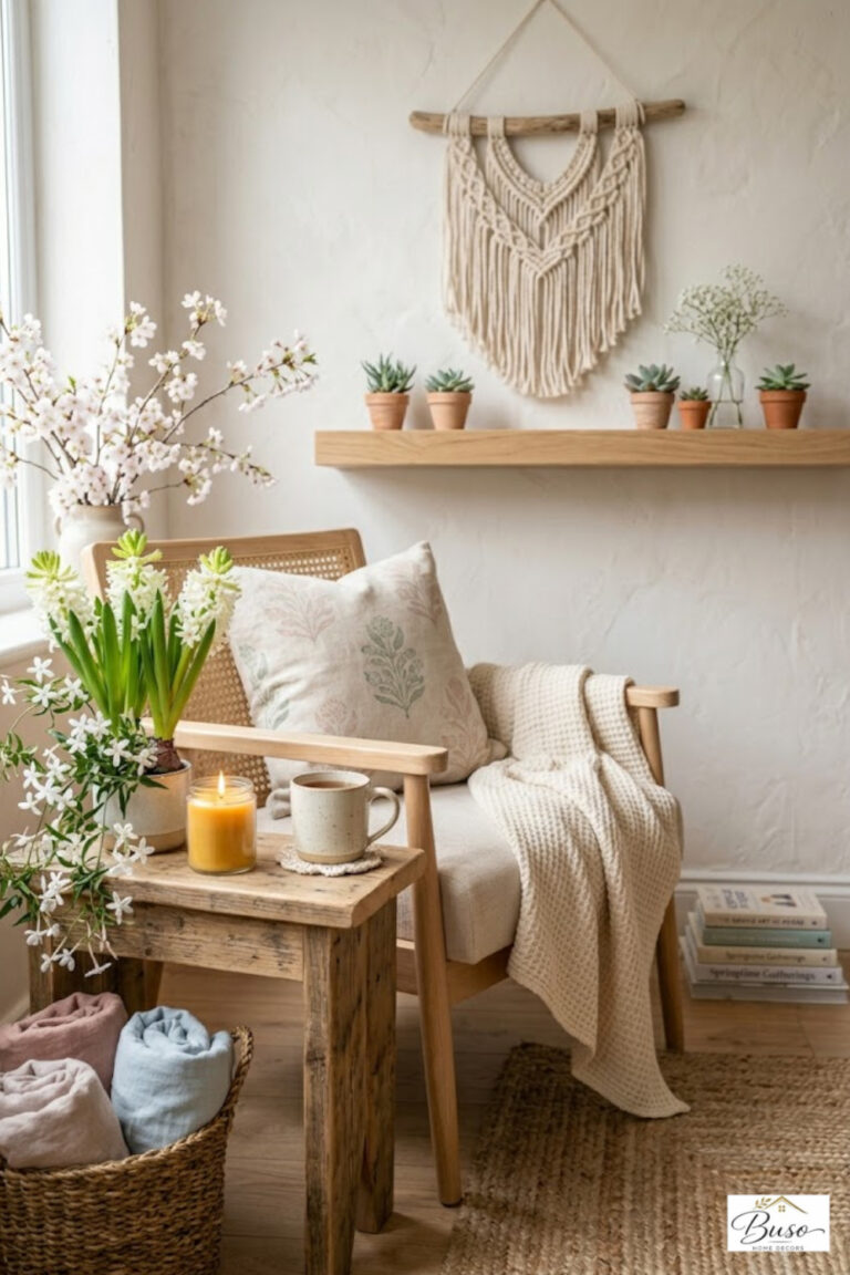 Hygge living room ideas in a beautiful home setting