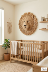 boho nursery wall art in a beautiful home setting