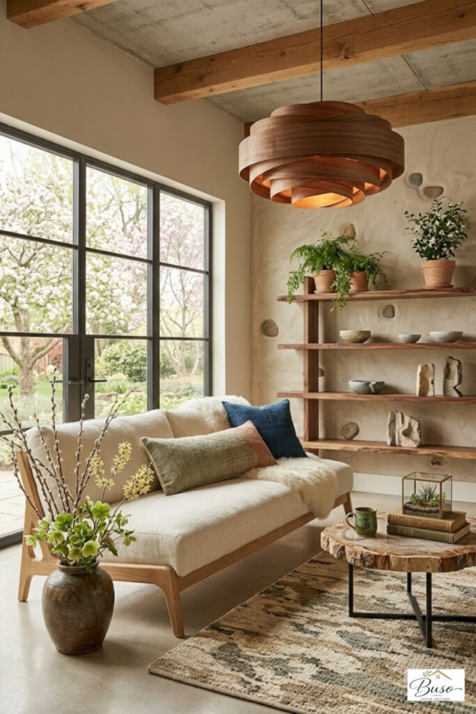 Organic Modern Decor in a beautiful home setting