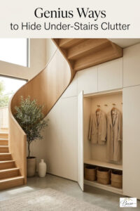 Under-Stairs Hidden Storage Solutions | Minimalist Mudroom Ideas